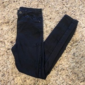 Topshop Black High Waisted Distressed Moto Jeans